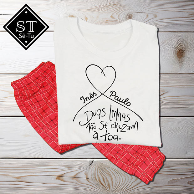 Pijama Duas Linhas não se Cruzam à Toa (Nomes)